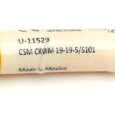 New Turck CSM CKWM 19-19-5/S101 Cordset M23 19Pin Straight Male - Right Angle Female