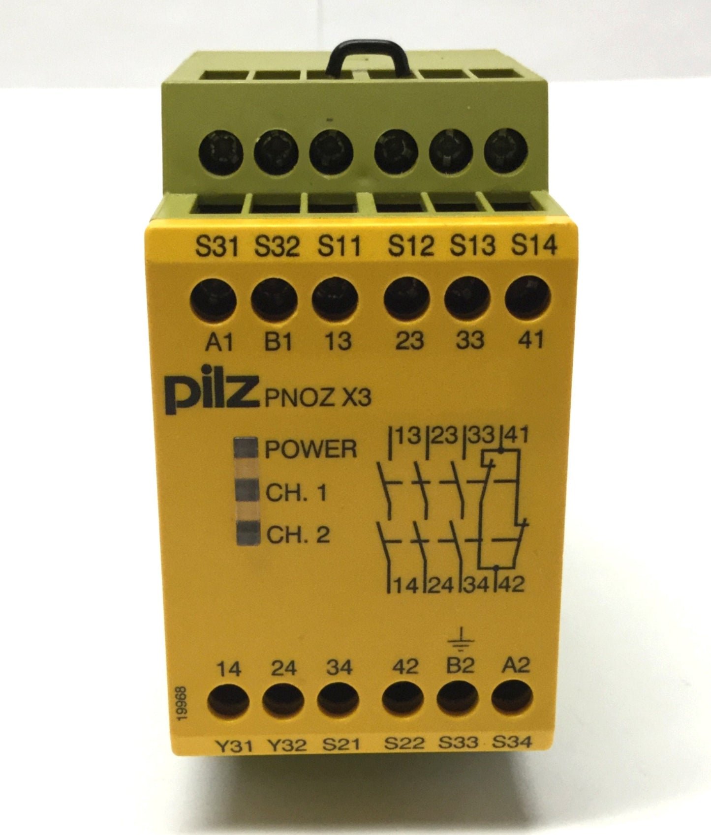 Used Pilz PNOZ X3 774310 E-STOP Relay Safety Gate Monitor 24VAC/24VDC 3NO-1NC-1SO
