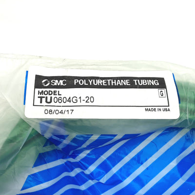 New Lot of 3 SMC TU0604G1-20 Polyurethane Tubing, Green, O.D. Ø6mm, I.D. Ø4mm, 20m