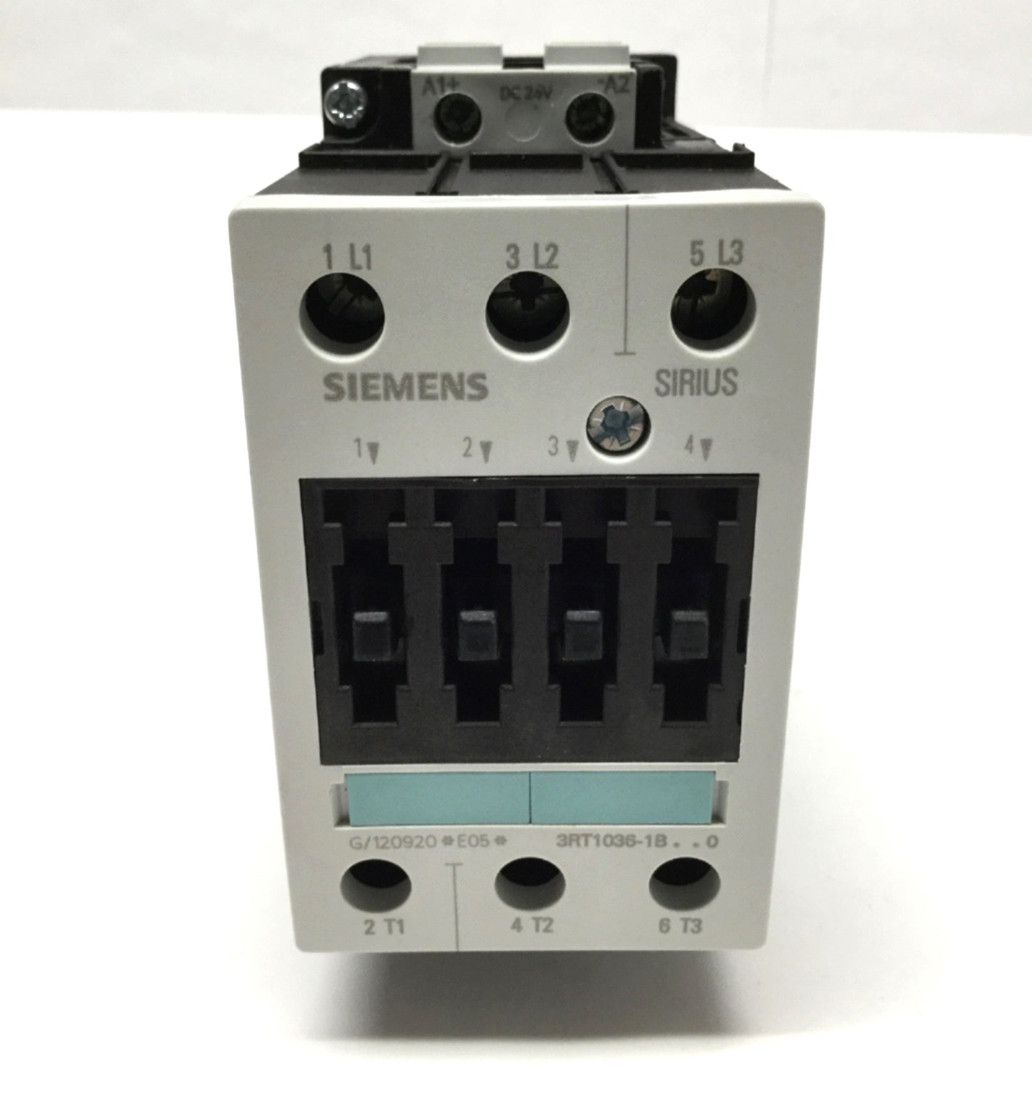 Used Siemens 3RT1036-1BB40 Sirius Power Contactor 3-Pole, 24VDC Coil, 50A 600VAC