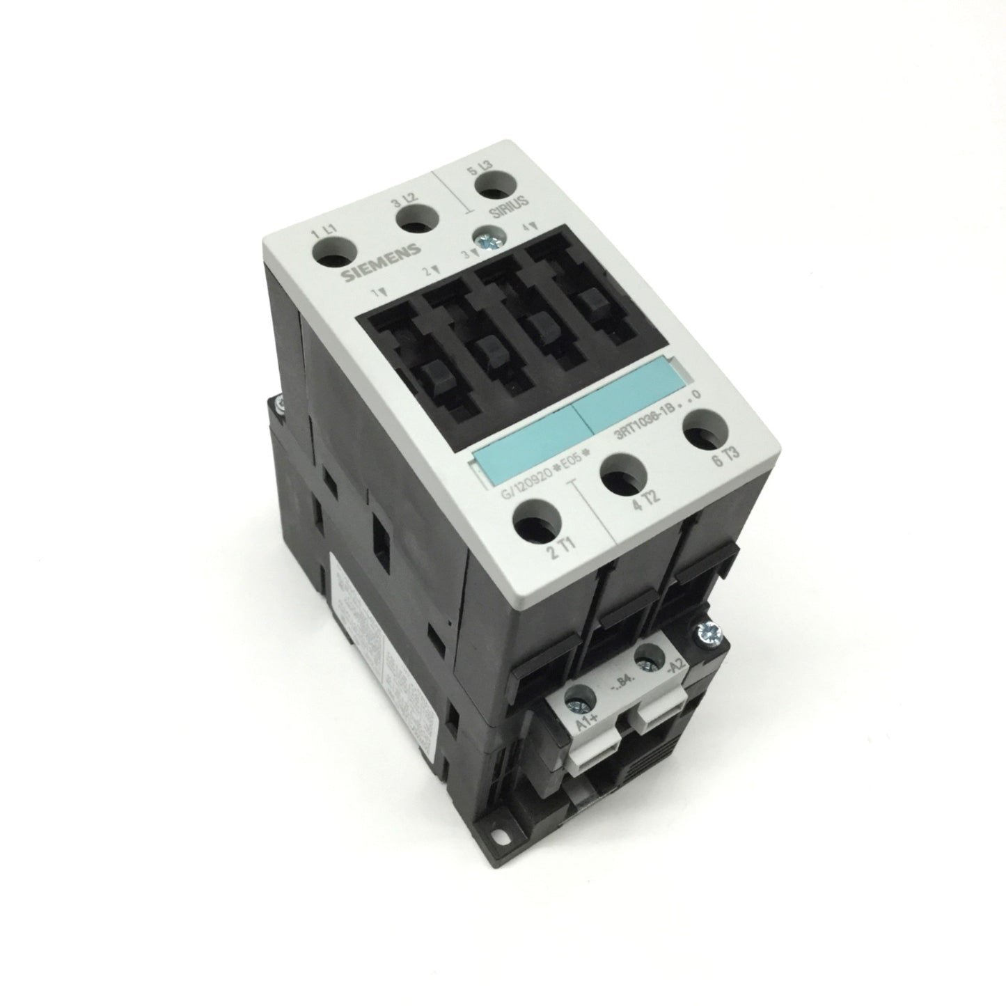 Used Siemens 3RT1036-1BB40 Sirius Power Contactor 3-Pole, 24VDC Coil, 50A 600VAC