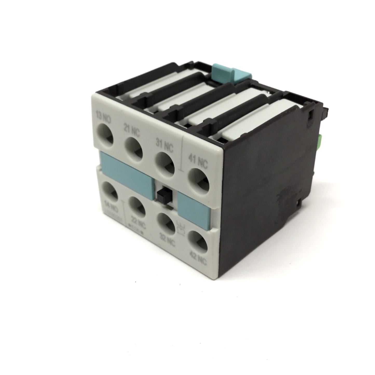 Used Siemens 3RH1921-1HA13 Sirius Auxiliary Contact Block, 4-Pole, 1NO-3NC, 240V 10A