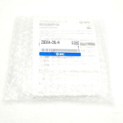 New SMC ZSE30A-C6L-N Vacuum Switch 0.0 to -105.0kPa, NPN Output, 12-24VDC 40mA