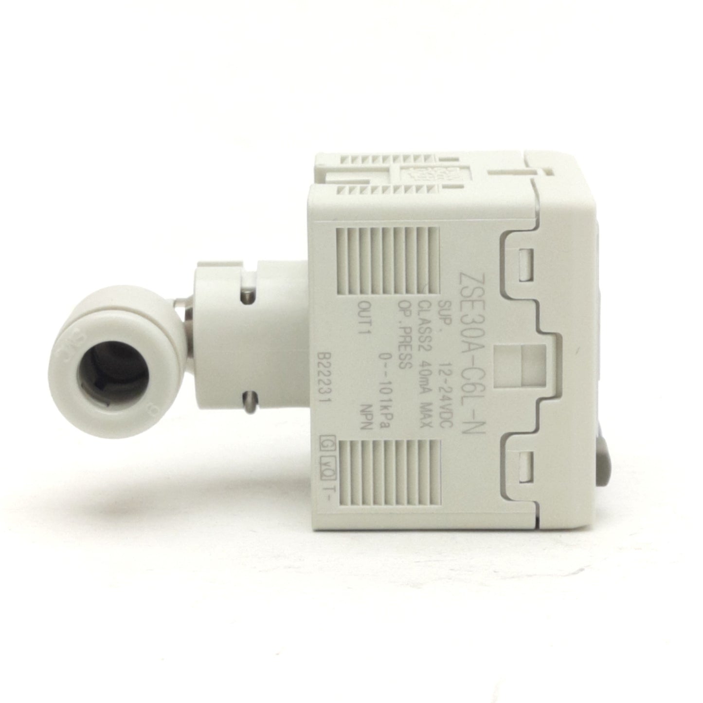 New SMC ZSE30A-C6L-N Vacuum Switch 0.0 to -105.0kPa, NPN Output, 12-24VDC 40mA