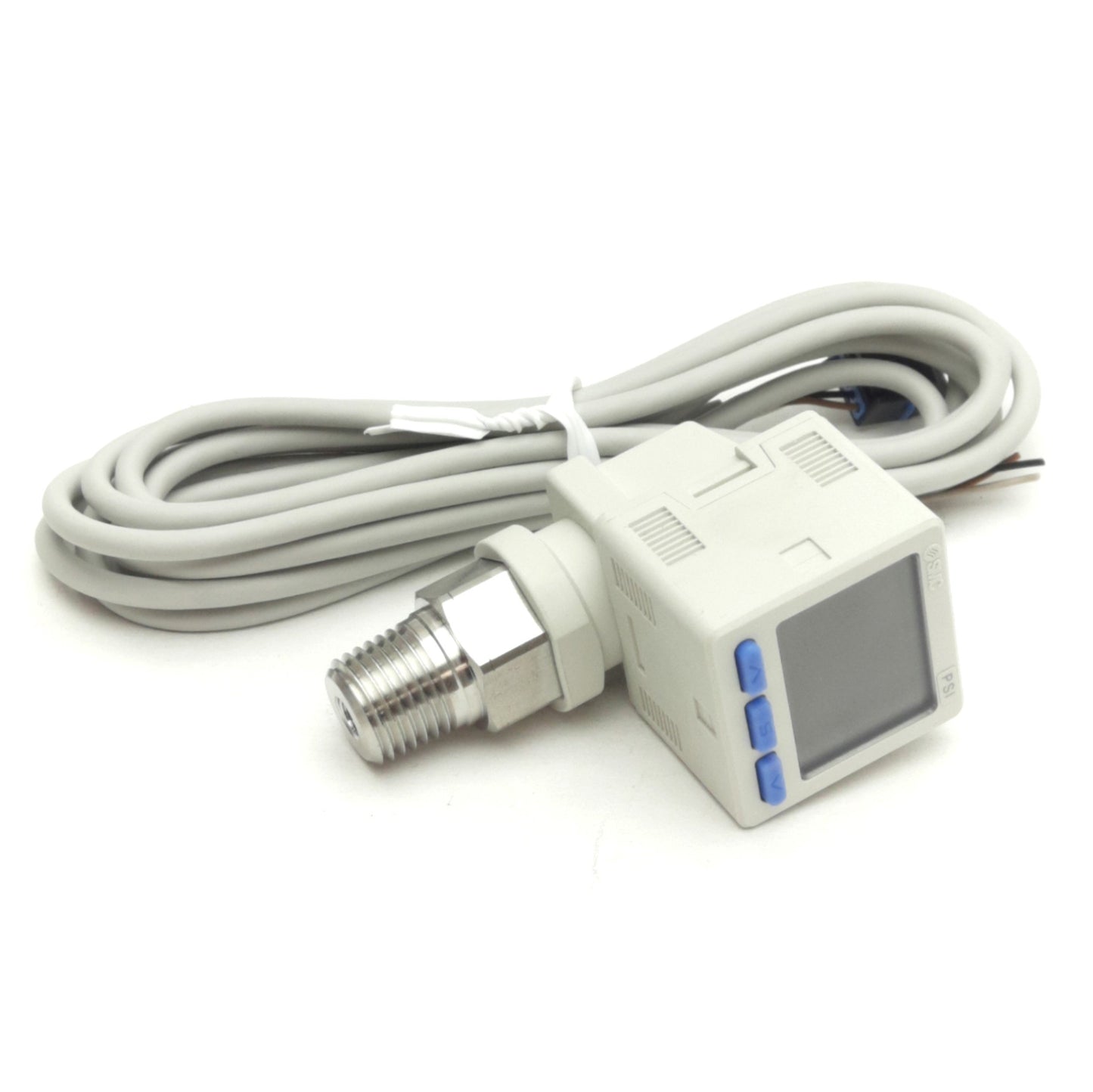 New SMC ZSE20CF-T-P-N02L-W Pressure Switch, -100 to 100kPa, 2 PNP, 12-24VDC 35mA