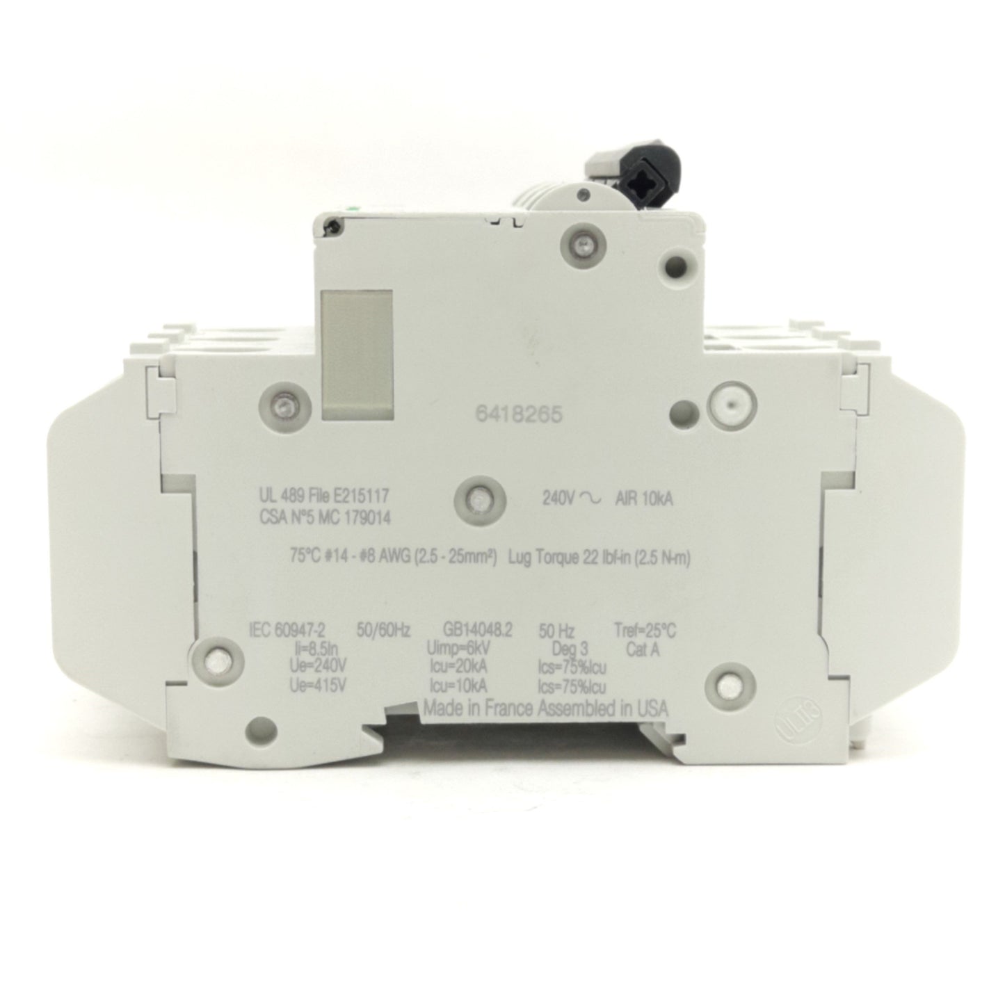 New Schneider Electric 60172 Multi 9 C60 Mini Circuit Breaker 3-Pole, 240VAC 4A