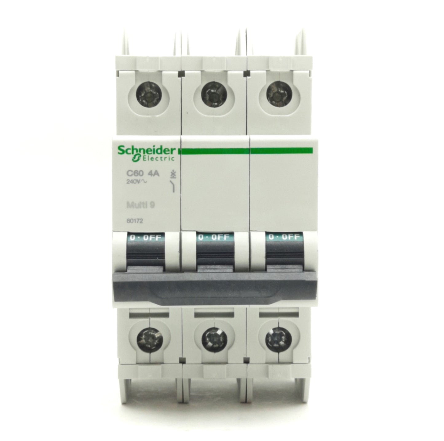 New Schneider Electric 60172 Multi 9 C60 Mini Circuit Breaker 3-Pole, 240VAC 4A