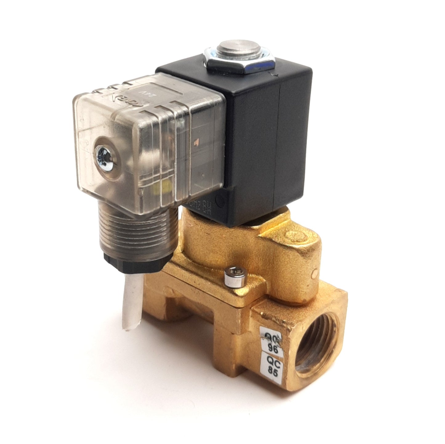 Used GEM-SOL GEM-B-31 Solenoid With Brass Valve, 3/8" NPT, 24V AC 50Hz Coil