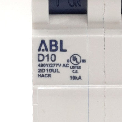 New – Open box Altech Corp 2D10UL Circuit Breaker, 2-Pole, 480Y/277VAC, 10A, DIN Rail