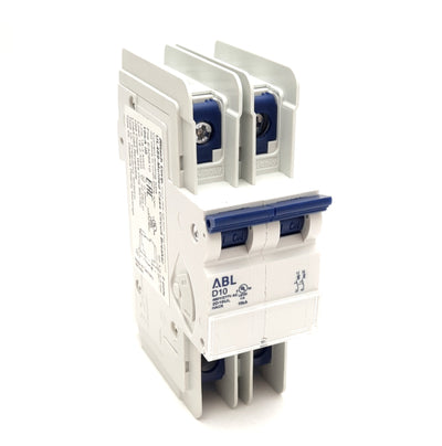 New – Open box Altech Corp 2D10UL Circuit Breaker, 2-Pole, 480Y/277VAC, 10A, DIN Rail