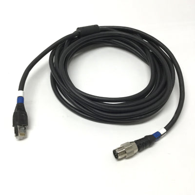 Used Allen Bradley 445L-AC8RJ5 Light Curtain Patch Cable M12 8-Pin Male to RJ45, 5m