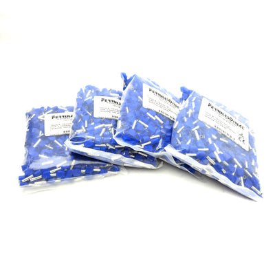 New Lot of 4 Bags of 500 Ferrules Direct TW25013 Twin Wire Ferrule, 13mm, 600V 30A