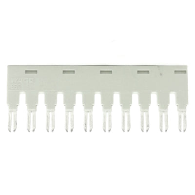 New – Open box Lot of 15 Wago 859-410 Push-In Type 10-Way Insulated Jumper Bar, Light-Gray, 18A