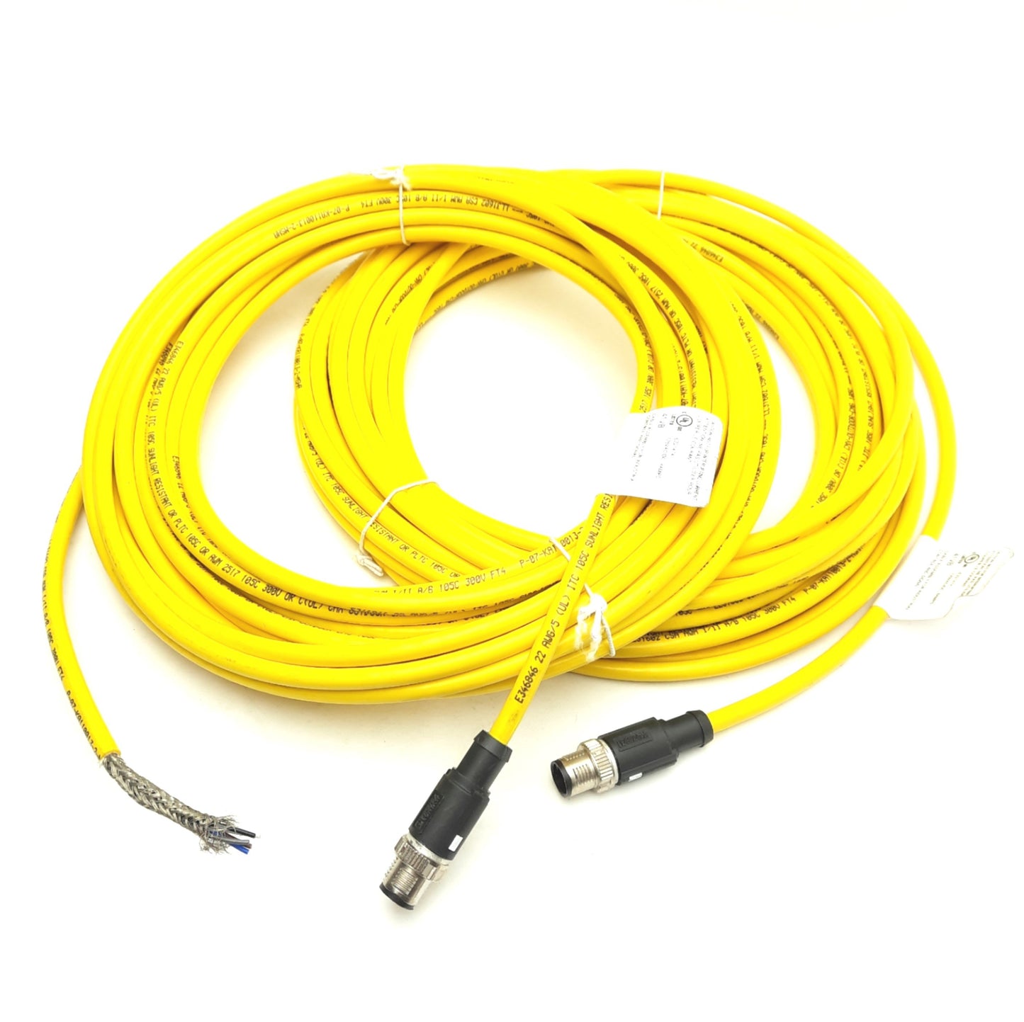 New – Open box Lot of 2 Phoenix Contact 1406136 Sensor Cable, Straight 5-Pin Male M12, 4A, 10m