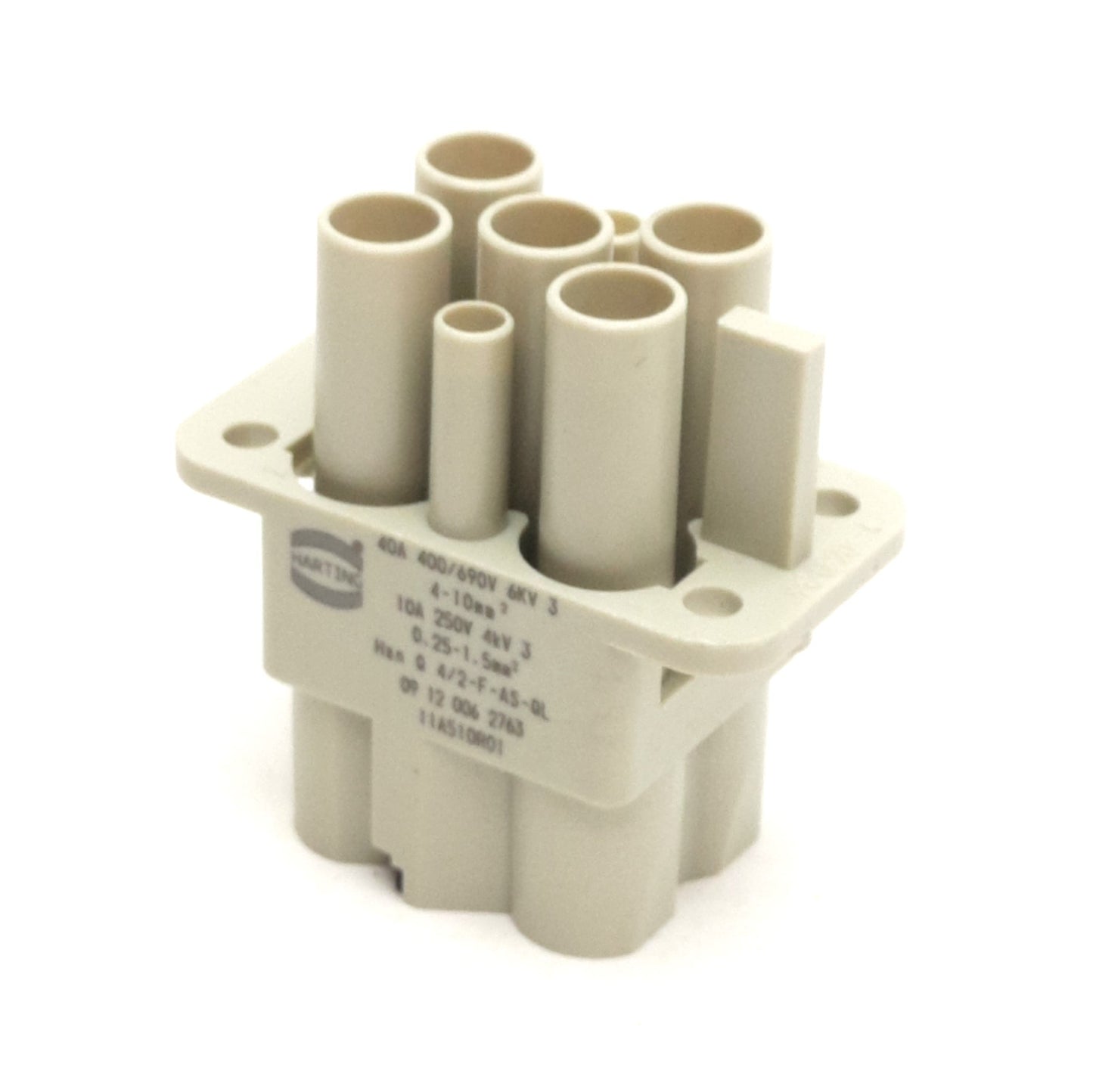New – Open box Harting 09 12 006 2763 Han Q 4/2 Female Insert w/ Quick Lock, 400V 40A