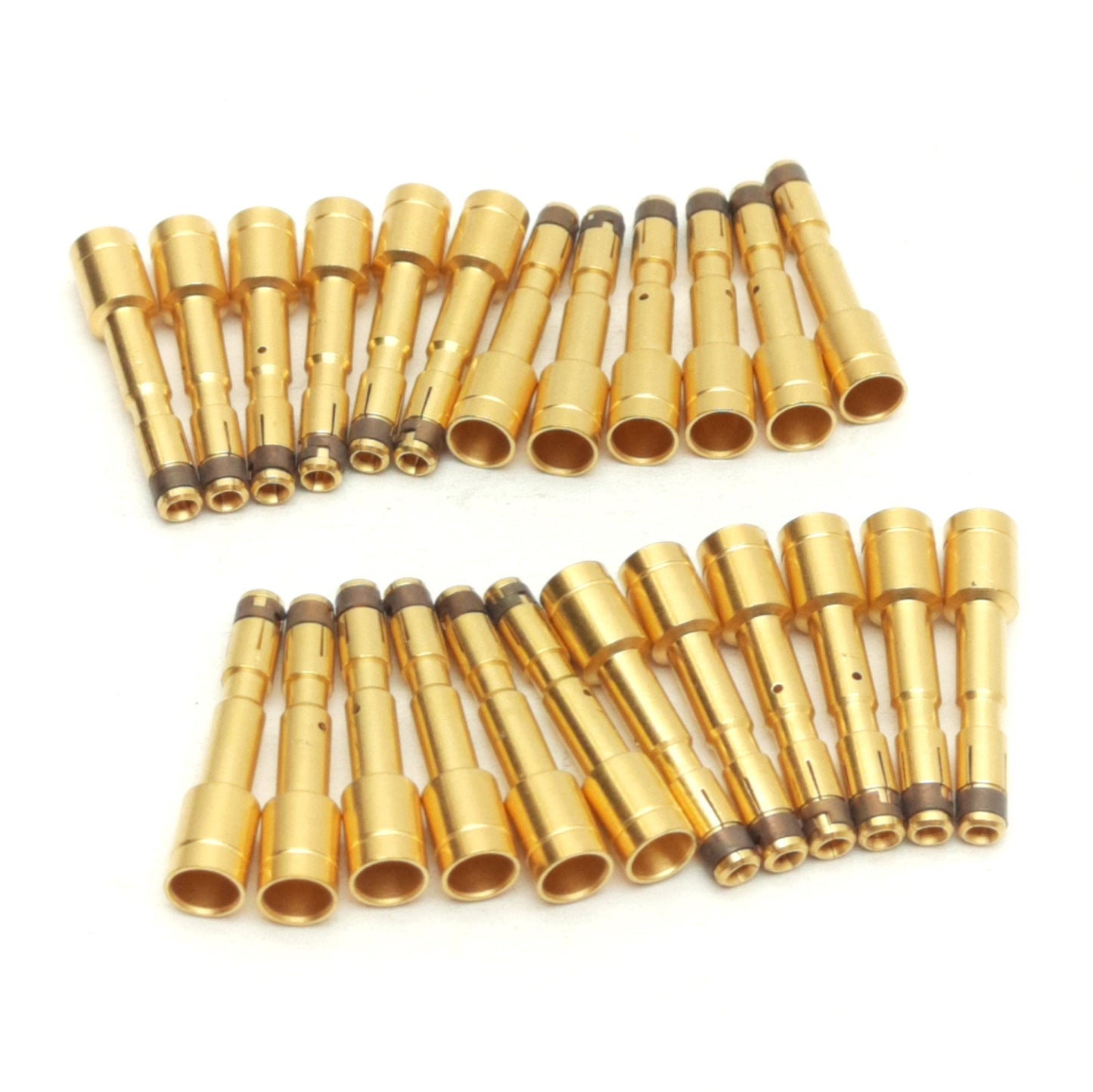 New – Open box Lot of 24 TE Connectivity 60.302.11 Circular Contact Socket, 2mm, <3mΩ, 30A