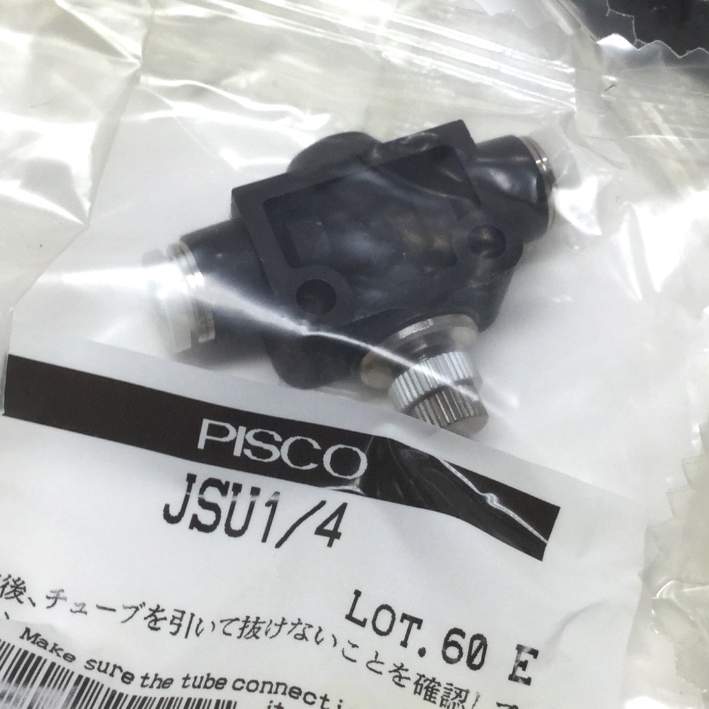 New Lot of 8 Pisco JSU1/4 Flow Speed Control Valve Union Push-In Fittings Ø1/4"