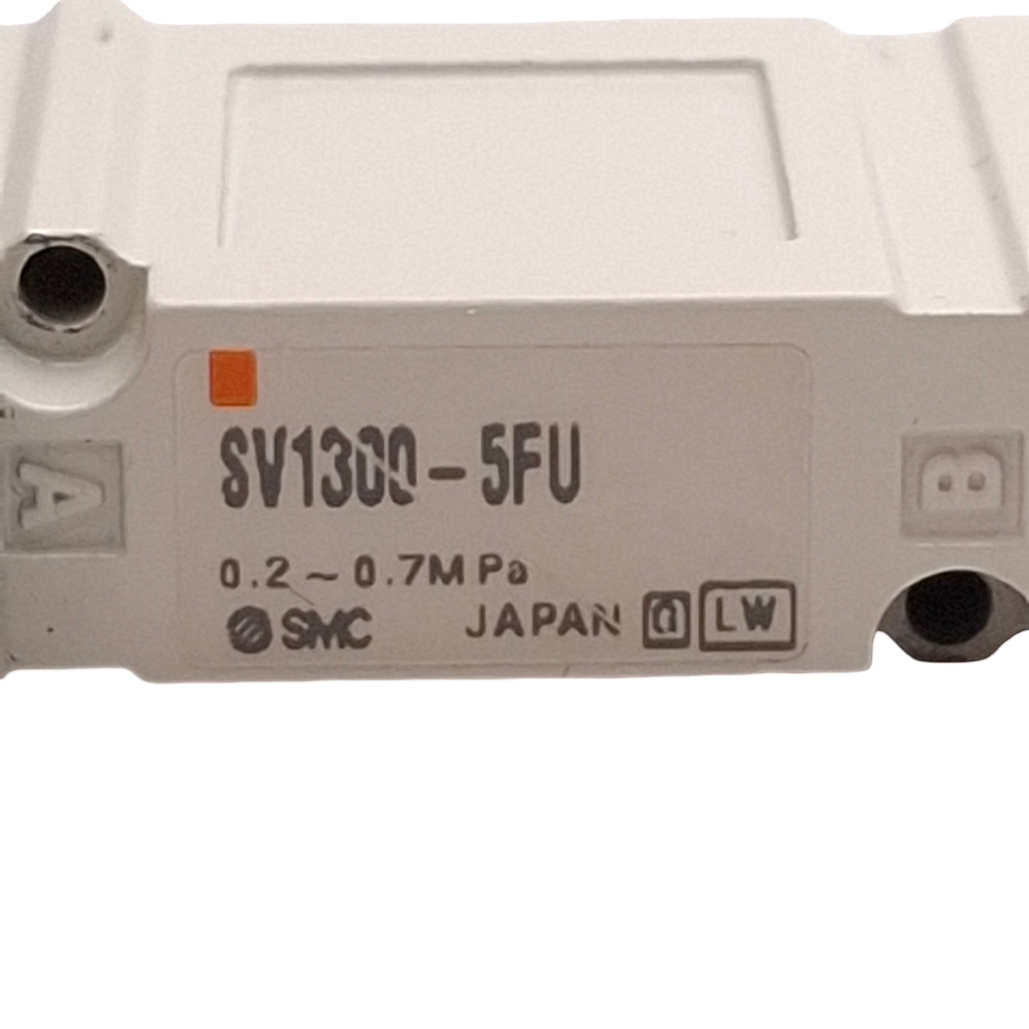 Used SMC SV1300-5FU Solenoid Valve, 3-Position 5-Port, 0.2-0.7MPa, 24VDC Coil