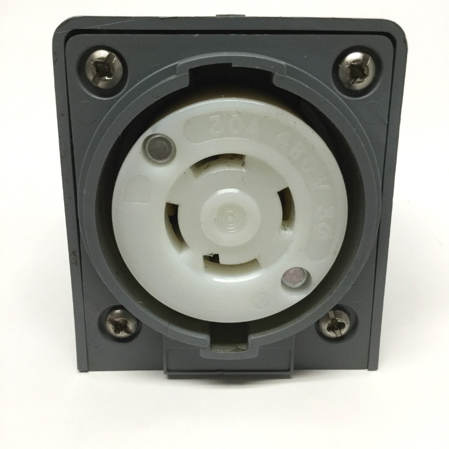 Used Hubbell HBL2730AR Twist-Lock Safety-Shroud Receptacle 30A 480VAC 3PH, 3P 4W