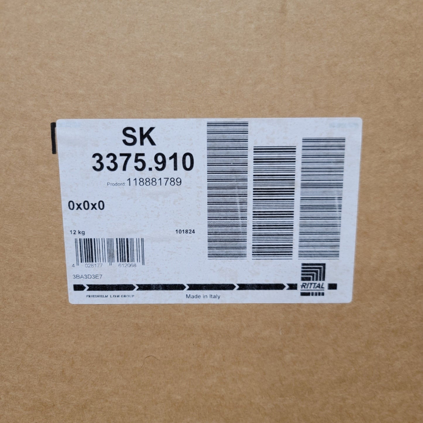 New Rittal 3375.910 Wall Mounted Air/Water Heat Exchanger 4560W 1660m³/h 230VAC 1-Ph