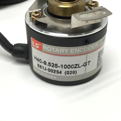 Used LS Mecapion H40-9.525-1000ZL-GT Incremental Hollow Rotary Encoder 3/8" Bore