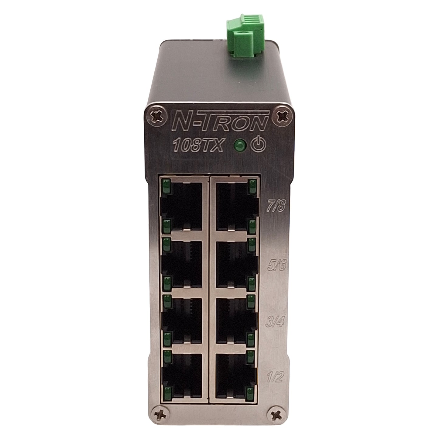 Used N-Tron 108TX Unmanaged Industrial Ethernet Switch 8-Port, 10/100BaseTX, 10-30VDC