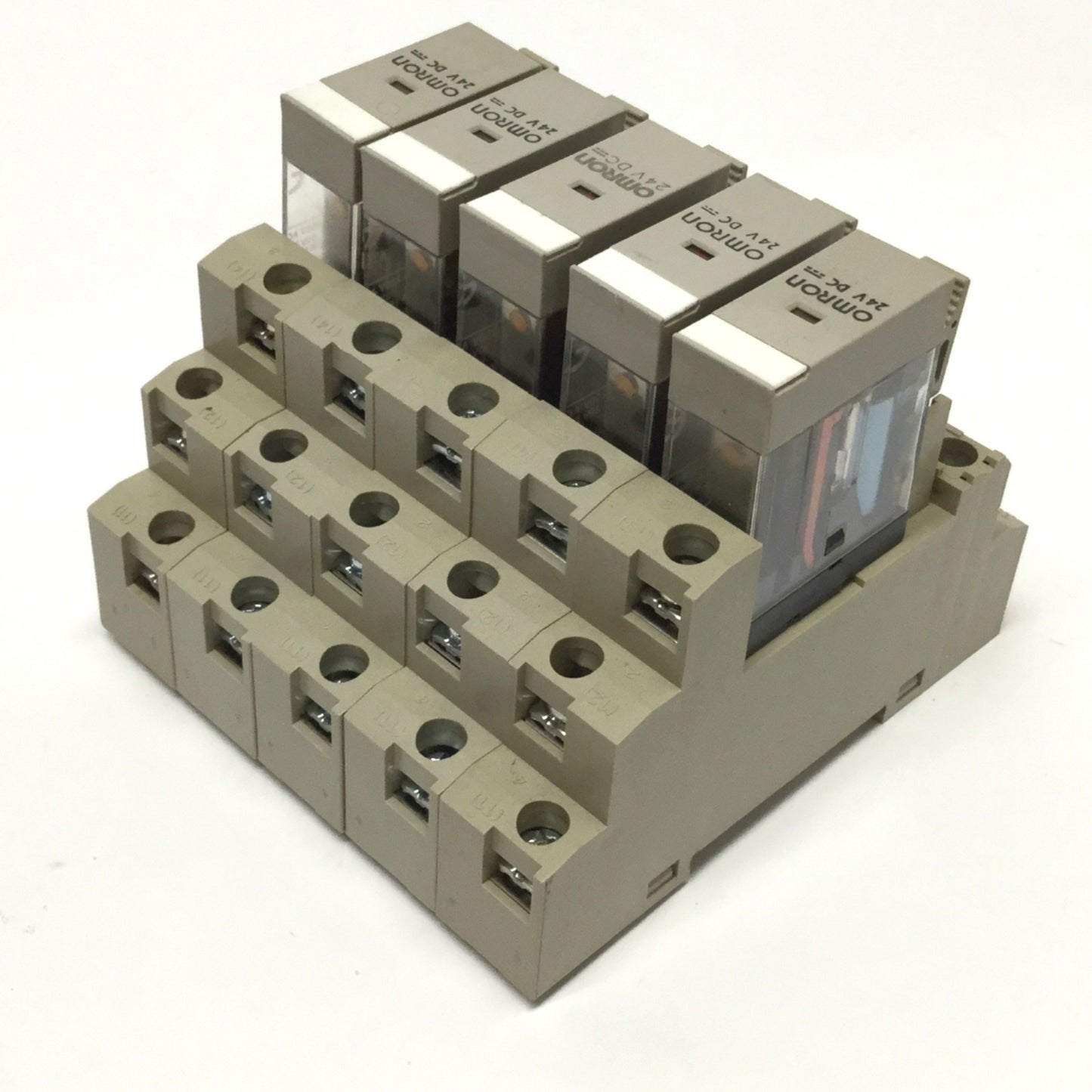 Used Lot of 5 Omron G2R-1-S Relays, SPDT, 24VDC Coil, 10A 250VAC/30VDC w/Sockets