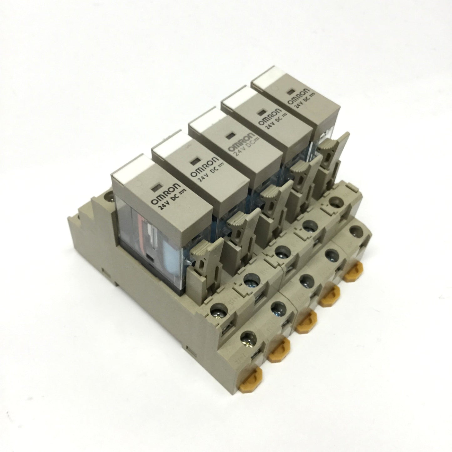 Used Lot of 5 Omron G2R-1-S Relays, SPDT, 24VDC Coil, 10A 250VAC/30VDC w/Sockets