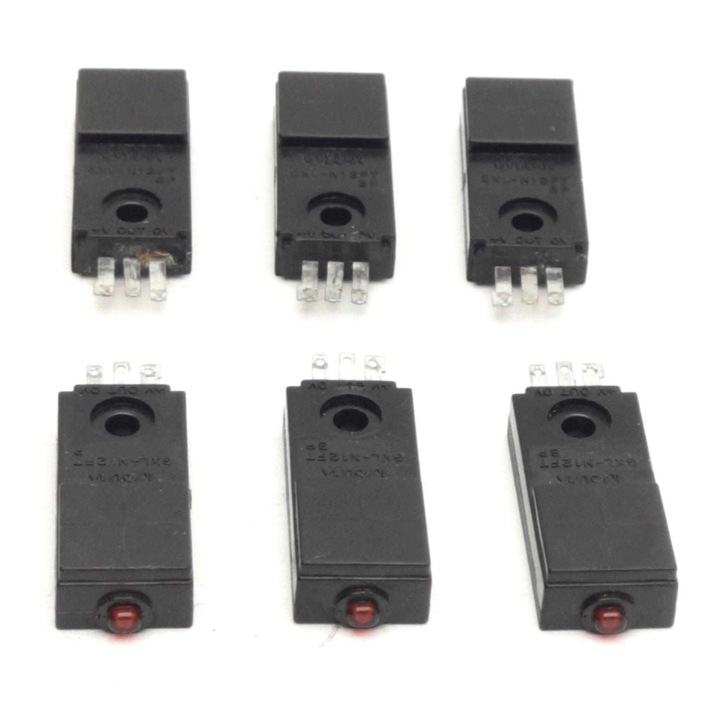 Used Lot of 6 Sunx GXL-N12FT Inductive Proximity Sensor 0-2mm Range NPN-NO, 12-24 VDC