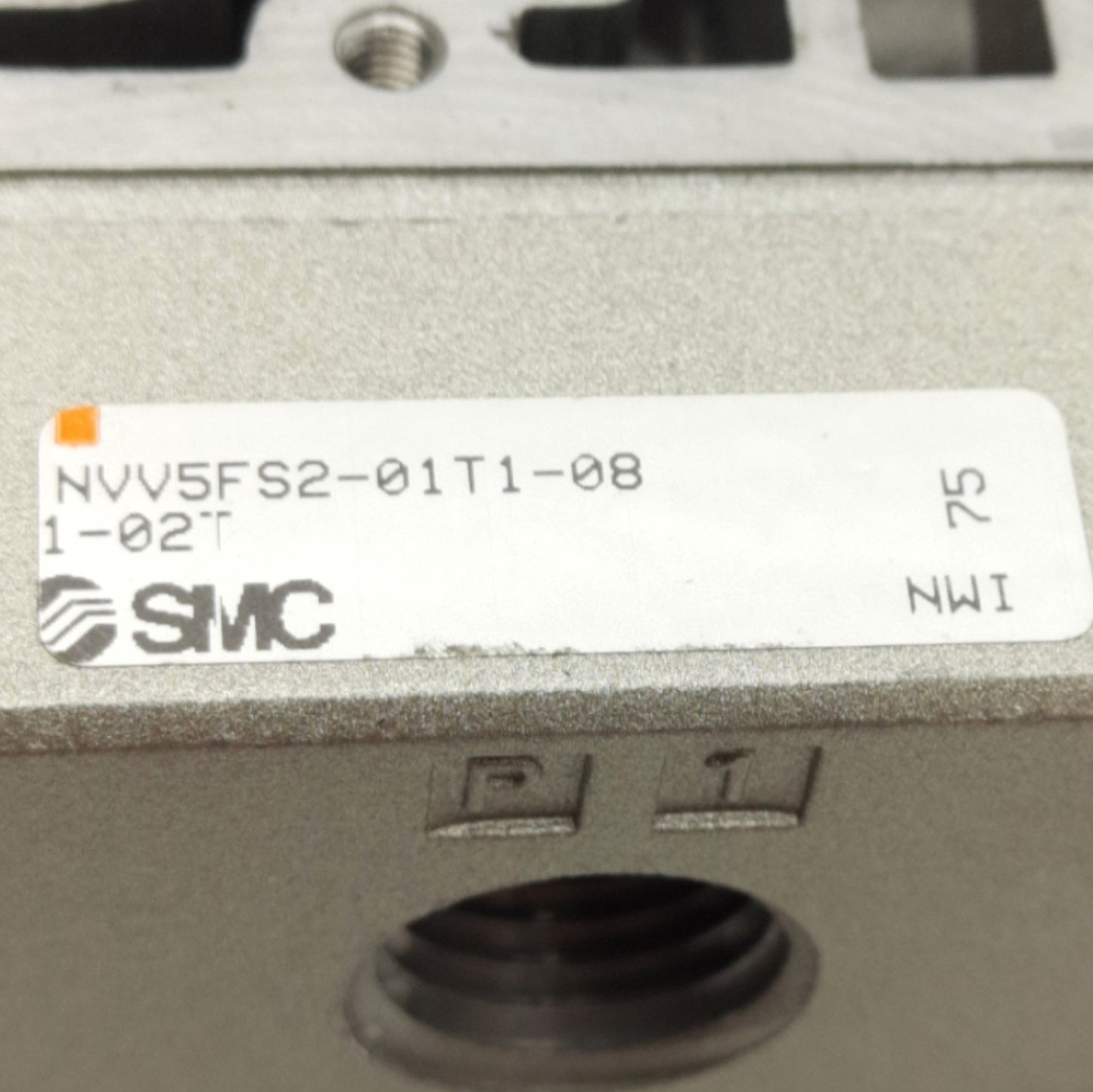Used SMC NVV5FS2-01T1-081-02T Manifold, 8 Valve Stations, Side Ported, ¼NPTF, 150 psi