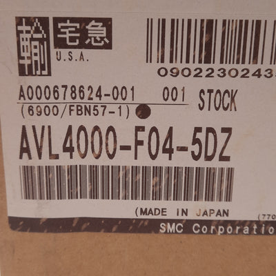 New SMC AVL4000-F04-5DZ Soft Start-Up Valve With Lock-Out 1/2"NPT, 24VDC, 0.2-1.0MPa