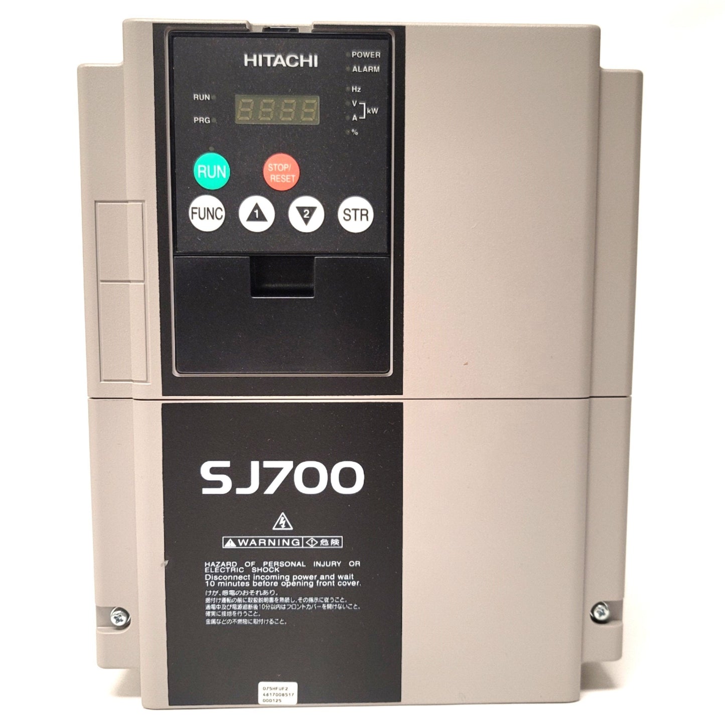New Hitachi SJ700-075HFUF2 VFD Inverter Drive 10HP, 380-480VAC 3-Ph 16A, 0.1-400Hz