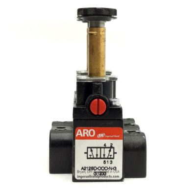 Used ARO A212SD-000-N-G Solenoid Air Control Valve, 4-Way 2-Position, 1/4" NPTF