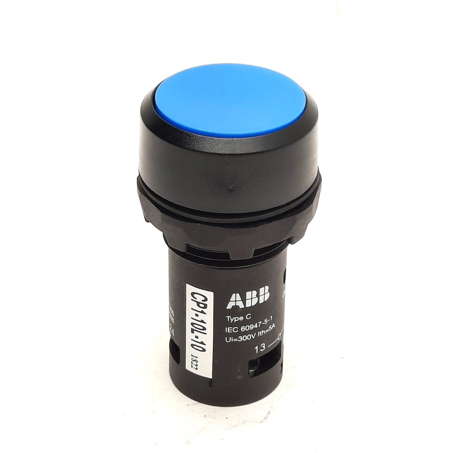 New Lot of 10 ABB CP1-10L-10 Blue Pushbutton, 22mm, Momentary, 300V 5A, 1NO