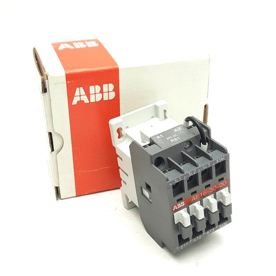New ABB AE16-30-00-81 Contactor, 3-Poles, 3 NO, 600V 30A, DIN Rail, 24VDC Coil