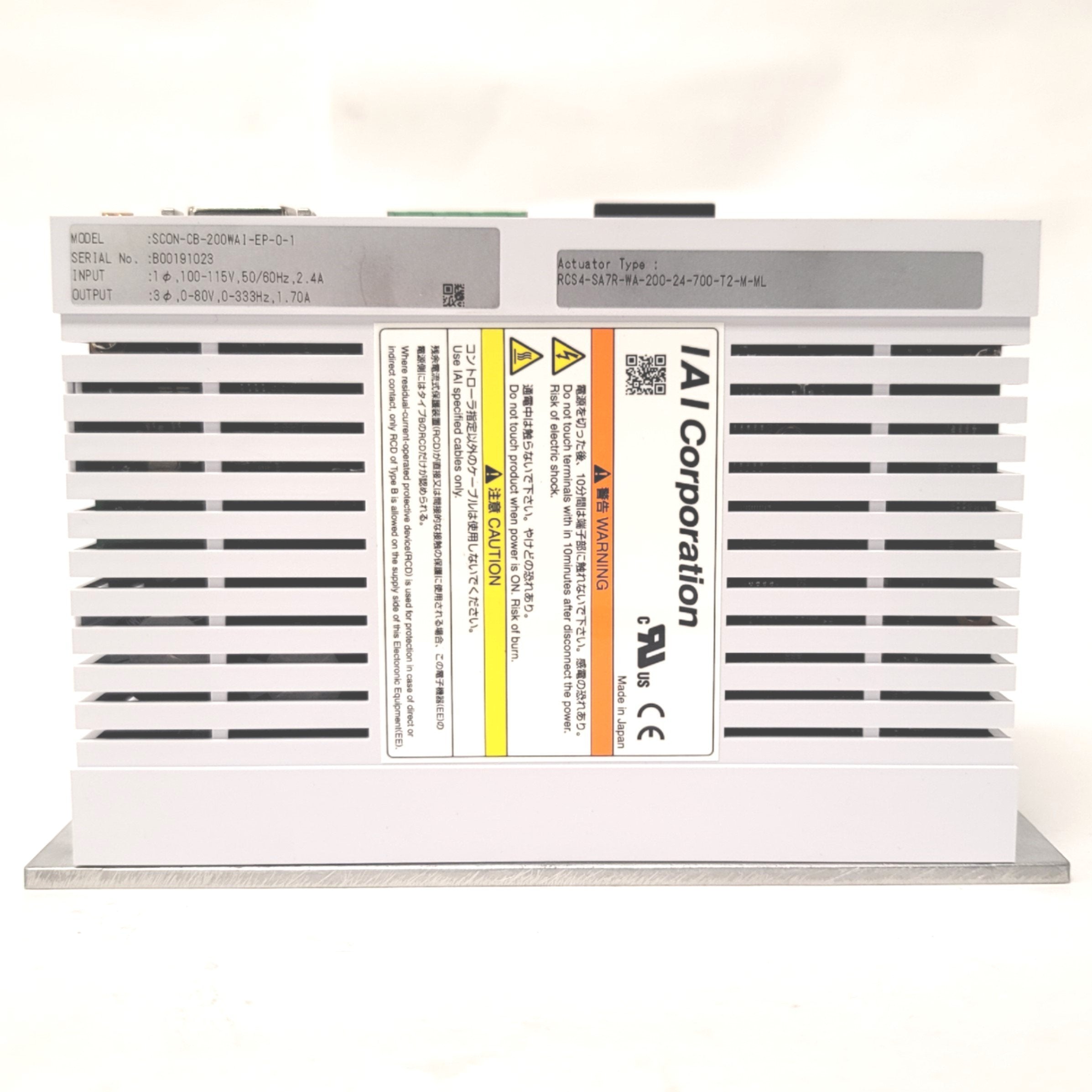 IAI SCON-CB-200WAI-EP-0-1 SCON Controller 115VAC 1Ph, 0