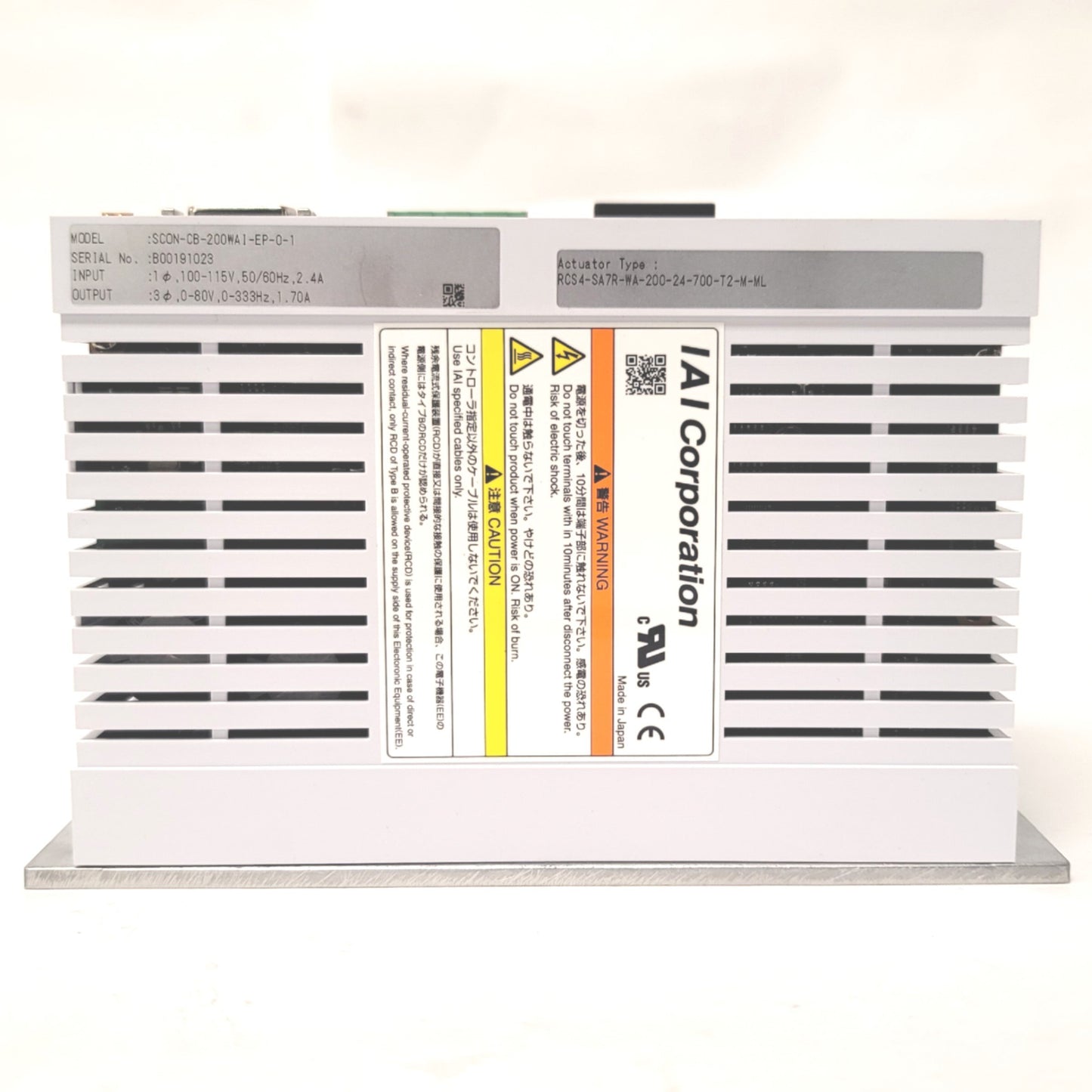 New IAI SCON-CB-200WAI-EP-0-1 SCON Controller 115VAC 1Ph, 0-80VAC 3PH 0-333Hz 1.7A