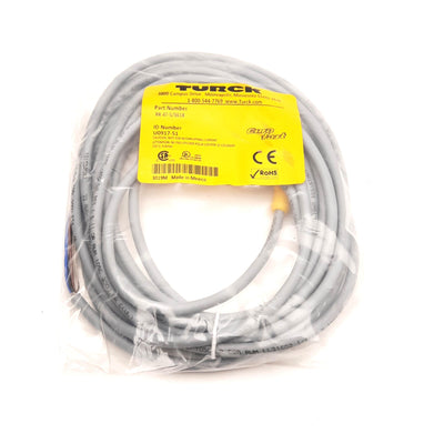 New Turck RK 4T-5/S618 Cordset, M12 Female Straight 5-Pin to Flying Leads, 5m