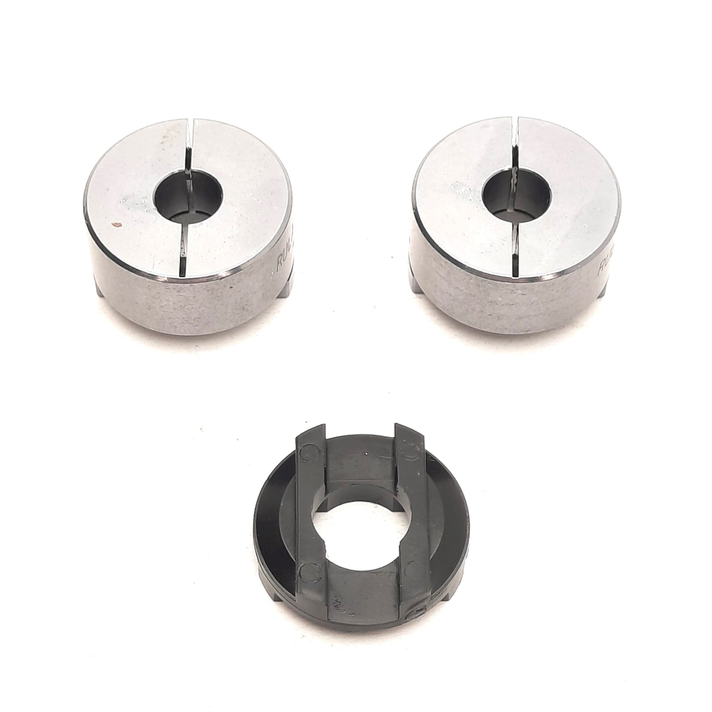 Used Ruland MOCT25-8-A OD16/25-AT Oldham Coupler, Ø8mm Bores, Ø25.4mm OD, Aluminum