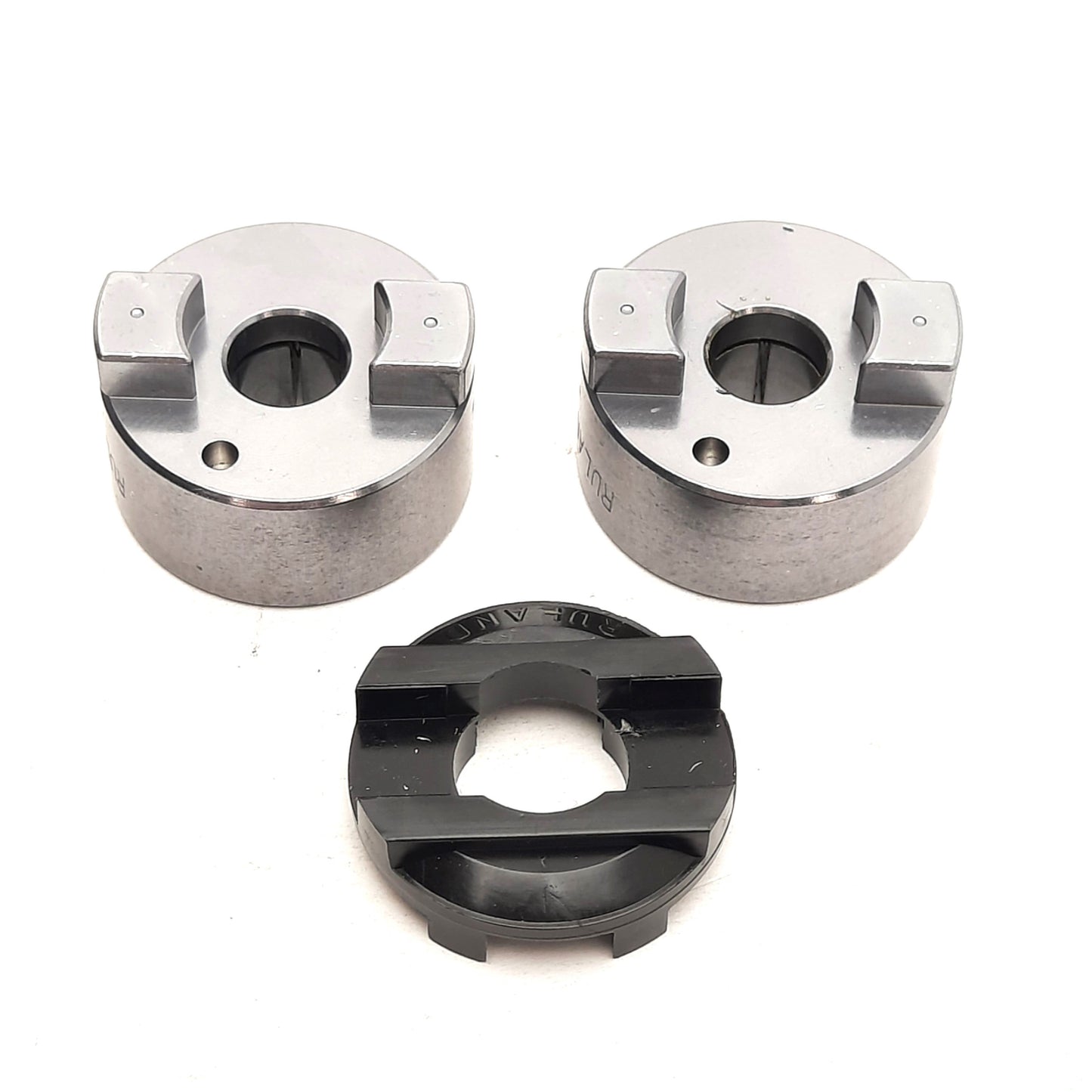 Used Ruland MOCT25-8-A OD16/25-AT Oldham Coupler, Ø8mm Bores, Ø25.4mm OD, Aluminum