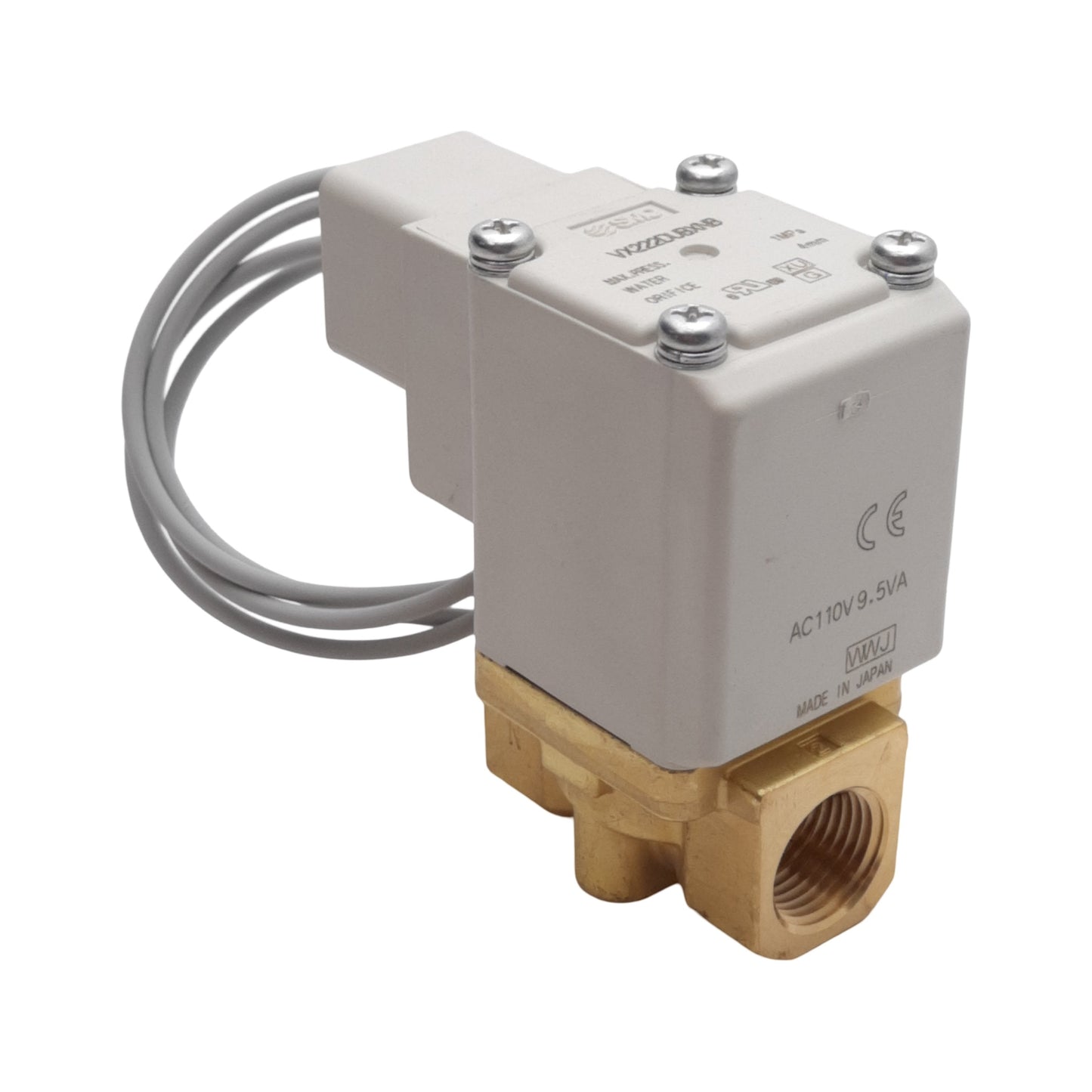 New SMC VX222DUBXNB Direct Operated 2-Port Solenoid Valve For Water, 3/8"NPT, 110VAC