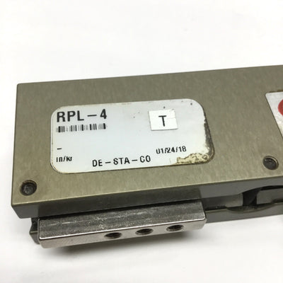 Used Destaco Robohand RPL-4 Low Profile Parallel Gripper, 2-Jaw, 1" Stroke, 5-100psi