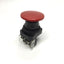 Used Allen Bradley 800H-DR6JA Jumbo Red Mushroom Momentary Pushbutton Switch, 1NO-1NC