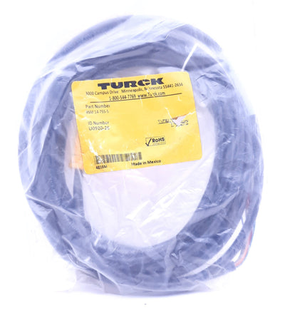 New Turck BSM 14-755-5 Cordset 30VAC/VDC 3A, 5.5m (18ft) 14 Pin M16 Versafast Male