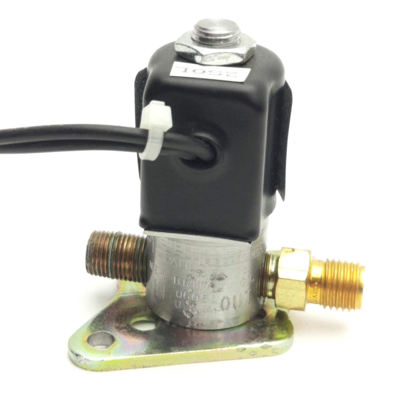 Used Peter Paul 52N8DGM Solenoid Valve 2-Way N.C., 75 Psi Max, 1/8" NPT, 120VAC Coil