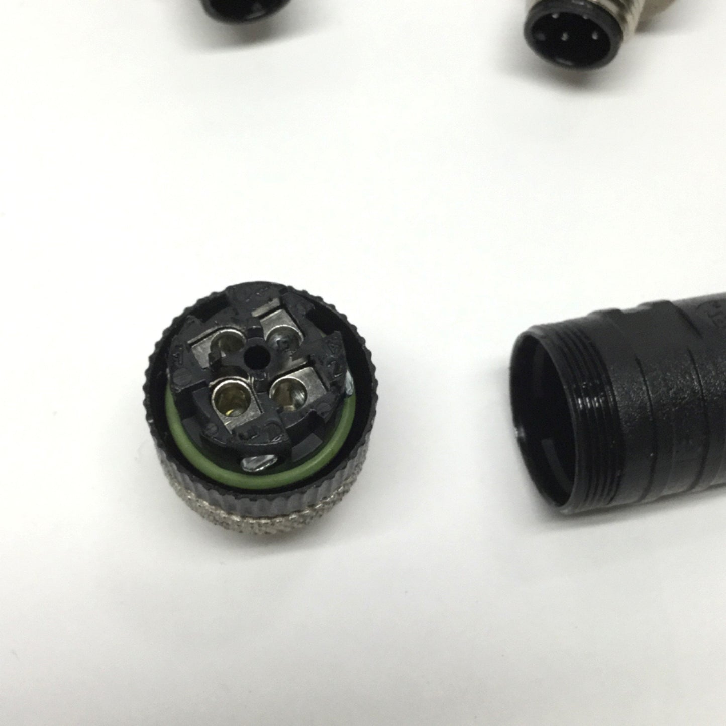 Used Lot of 5 Lumberg RSC 4/7 Field Attachable Sensor Cable Plug Connector M12 4-Pin