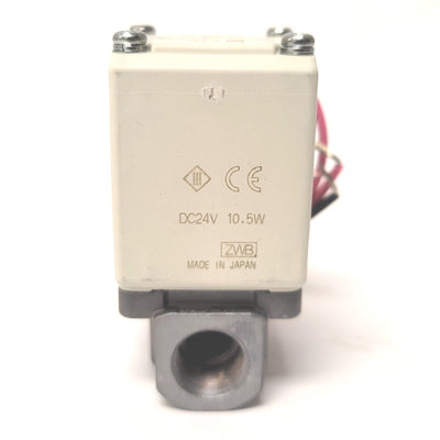 New SMC VX230FAB Direct Operated 2-Port Solenoid Valve For Air, N.C., 3/8"NPT, 24VDC