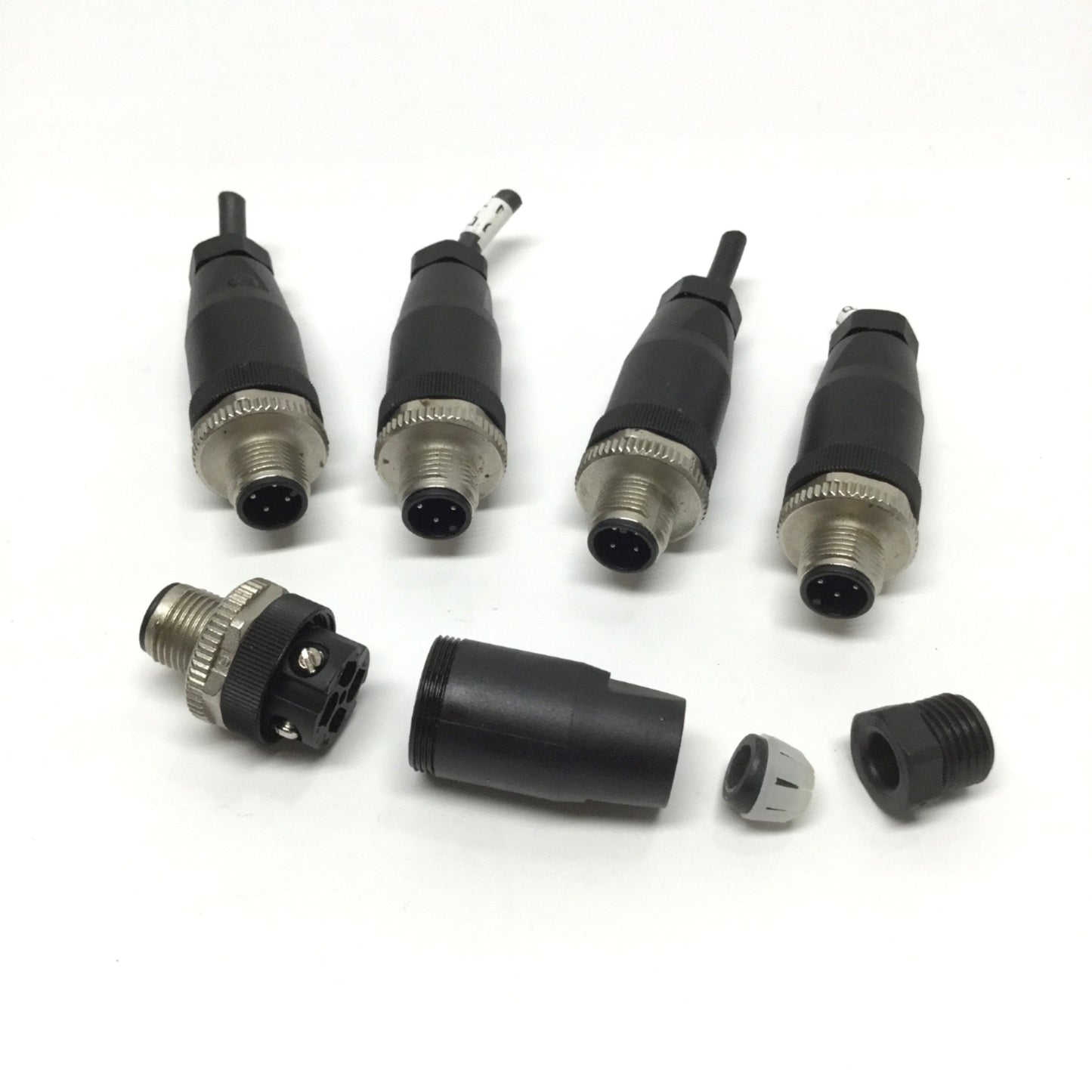Used Lot of 5 Turck BS 8141-0 Eurofast Field-Wireable Plug Connector, M12 4-Pin Male