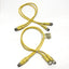 Used Lot of 2 Mencom MDC-3YFF-0.5M Splitter Y Cable Male to Female Cordset M12 3-Pole