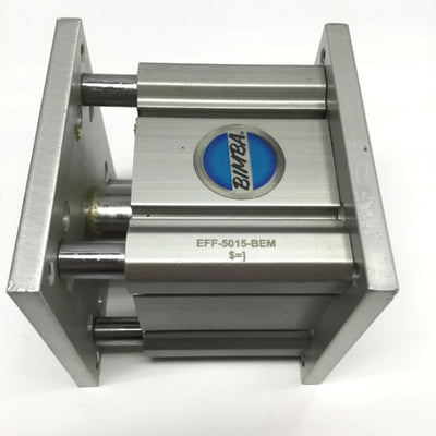 Used Bimba EF1 EFF-5015-BEM Flat Lift Table Compact Guided Air Cylinder, 15mm Stroke